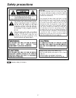 Preview for 2 page of Panasonic AWPH500 - INDOOR PAN/TILT HEAD Operating Instructions Manual