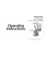 Preview for 1 page of Panasonic AWPH600P - OUTDOOR PAN/TILT HEAD Operating Instructions Manual