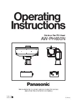 Preview for 1 page of Panasonic AWPH650N - PAN/TILT HEAD Operating Instructions Manual