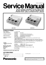 Panasonic AWRP305 - MULTI PAN TILT CTL P Service Manual preview