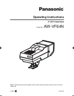 Panasonic AWVF64N - 4" VIEWFINDER Operating Instructions Manual preview