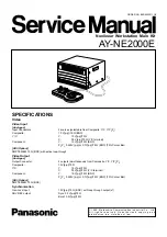 Preview for 1 page of Panasonic AY-NE2000E Service Manual