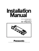 Panasonic AY-PB2002 Installation Manual preview