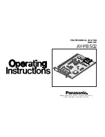 Panasonic AY-PB502 Operating Instructions Manual preview