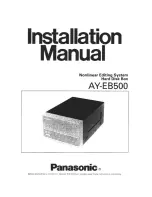 Panasonic AYEB500 - HARD DISK BOX Installation Manual preview