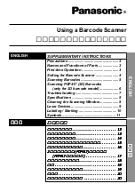 Preview for 1 page of Panasonic Barcode Scanners Using Instruction