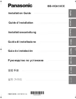 Panasonic BB-HCA10CE Installation Manual предпросмотр