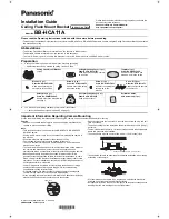 Preview for 1 page of Panasonic BB-HCA11A Installation Manual