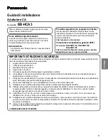 Preview for 11 page of Panasonic BB-HCA3 Installation Manual