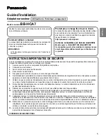 Preview for 5 page of Panasonic BB-HCA7 Installation Manual