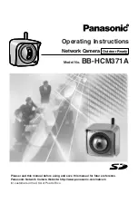 Предварительный просмотр 1 страницы Panasonic BB-HCM371 Operating Instructions Manual