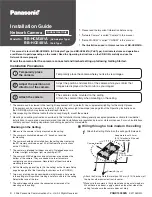 Предварительный просмотр 1 страницы Panasonic BB-HCM381A - Network Camera Installation Manual