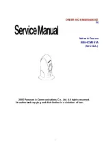 Preview for 1 page of Panasonic BB-HCM381A - Network Camera Service Manual