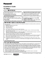 Panasonic BB-HCM403A Installation Manual preview