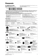 Предварительный просмотр 1 страницы Panasonic BB-HCM527 Installation Manual