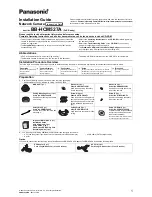 Panasonic BB-HCM527A Installation Manual предпросмотр