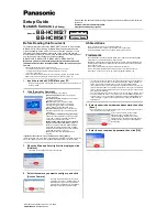 Panasonic BB-HCM527CE Setup Manual предпросмотр