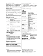 Preview for 2 page of Panasonic BB-HCM701CE Important Information