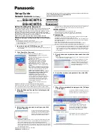 Panasonic BB-HCM715 Setup Manual preview