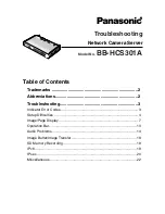 Preview for 1 page of Panasonic BB-HCS301A - Network Camera Server Troubleshooting Manual