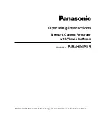 Panasonic BB-HNP15 Operating Instructions Manual preview