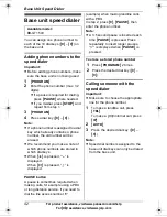 Предварительный просмотр 42 страницы Panasonic BBGT1500 - GLOBARANGE CORDLESS PHONE Operating Instructions Manual