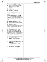 Preview for 73 page of Panasonic BBGT1500 - GLOBARANGE CORDLESS PHONE Operating Instructions Manual