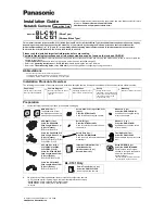 Preview for 1 page of Panasonic BL-C101A - Fixed MPEG-4 Network Camera Installation Manual