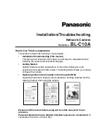 Preview for 1 page of Panasonic BL-C10A - Network Camera - Pan Installation/Troubleshooting Manual