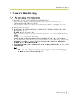 Предварительный просмотр 7 страницы Panasonic BL C131A - Network Camera - Pan Operating Instructions Manual