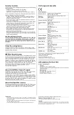 Preview for 2 page of Panasonic BL-C140 Important Information