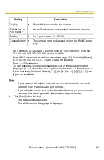 Preview for 93 page of Panasonic BL-C1A - Network Camera Operating Instructions Manual