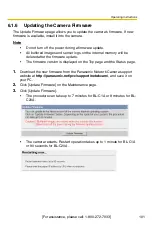 Preview for 101 page of Panasonic BL-C1A - Network Camera Operating Instructions Manual