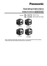 Предварительный просмотр 1 страницы Panasonic BL-C210 Series Operating Instructions Manual