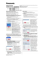 Preview for 1 page of Panasonic BL-C210 Series Setup Manual