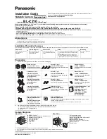 Panasonic BL-C210A Installation Manual предпросмотр