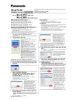 Preview for 1 page of Panasonic BL-C230 Series Setup Manual