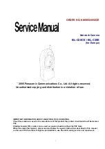 Предварительный просмотр 1 страницы Panasonic BL-C30CE Service Manual