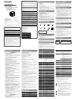 Panasonic BL-VT164 Series Installation Manual preview