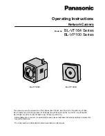 Panasonic BL-VT164 Series Operating Instructions Manual preview