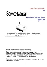 Preview for 1 page of Panasonic BL-WV10A Service Manual