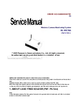 Panasonic BL-WV10A Service Manual предпросмотр