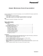 Preview for 1 page of Panasonic BLPA300A - HD-PLC ETHERNET ADAPTOR Maintenance Manual