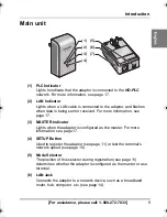 Preview for 9 page of Panasonic BLPA300A - HD-PLC ETHERNET ADAPTOR Operating Instructions Manual