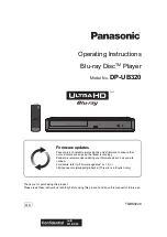 Panasonic Blu-ray Disc DMP-UB320 Operating Instructions Manual preview