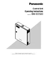 Preview for 1 page of Panasonic BMED500 - CAMERA CONTROL UNIT Operating Instructions Manual