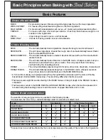 Preview for 4 page of Panasonic Bread Bakery SD-250 Operating Instructions And Recipes