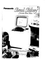 Panasonic Bread Bakery SD-250 Operating Instructions & Recipes предпросмотр