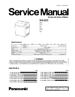 Panasonic Bread Bakery SD-253 Service Manual preview
