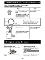 Предварительный просмотр 11 страницы Panasonic Bread Bakery SD-YD150 Operating Instructions & Recipes